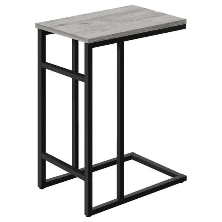 Accent table - 24"h / grey / black metal - Monarch