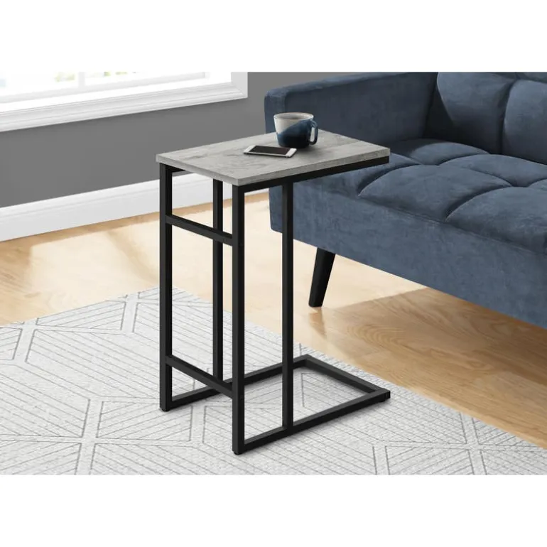 Accent table - 24"h / grey / black metal - Monarch