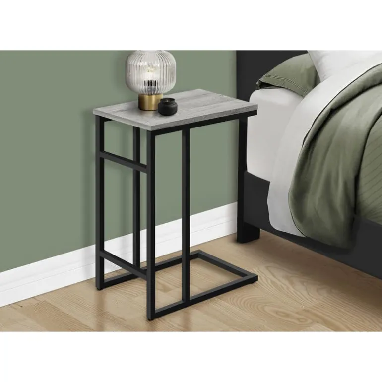 Accent table - 24"h / grey / black metal - Monarch