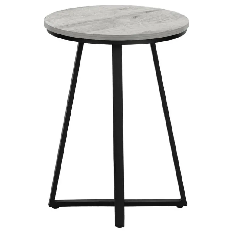 Accent table - 22"h / grey / black metal - Monarch