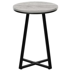 Accent table - 22"h / grey / black metal - Monarch