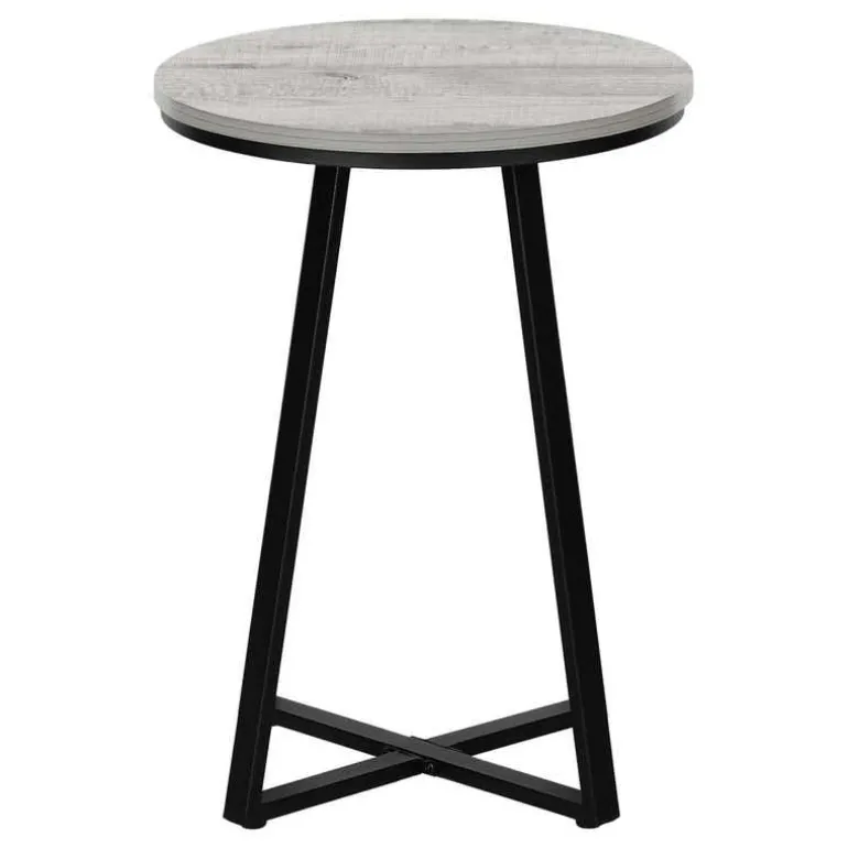 Accent table - 22"h / grey / black metal - Monarch