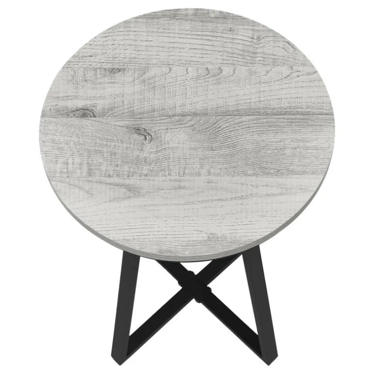 Accent table - 22"h / grey / black metal - Monarch