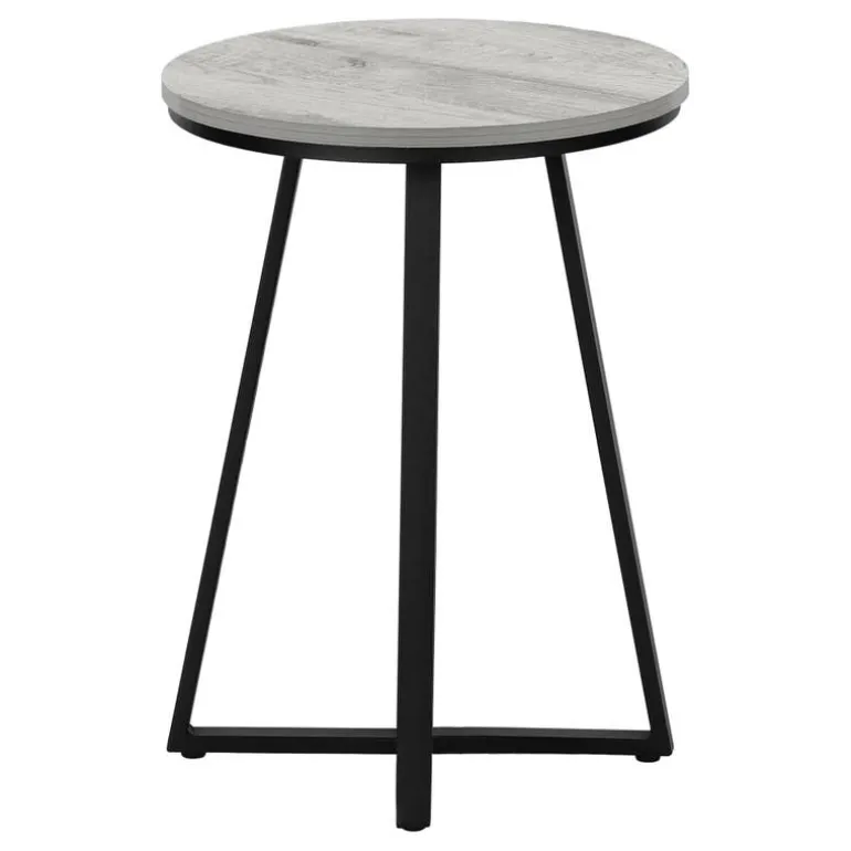 Accent table - 22"h / grey / black metal - Monarch