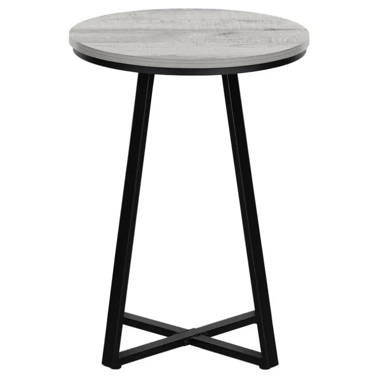 Accent table - 22"h / grey / black metal - Monarch