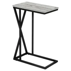 Accent table - 25"h / grey / black metal - Monarch