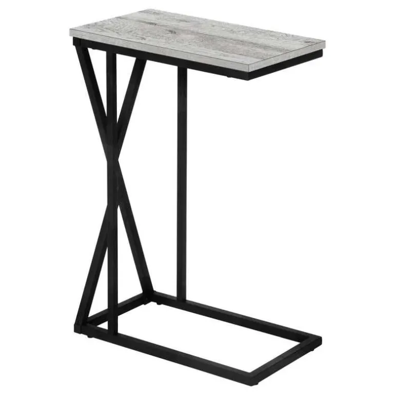 Accent table - 25"h / grey / black metal - Monarch