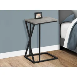 Accent table - 25"h / grey / black metal - Monarch