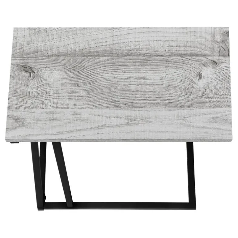 Accent table - 25"h / grey / black metal - Monarch