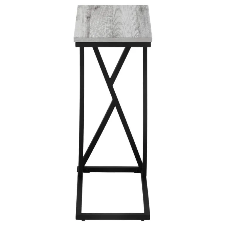 Accent table - 25"h / grey / black metal - Monarch