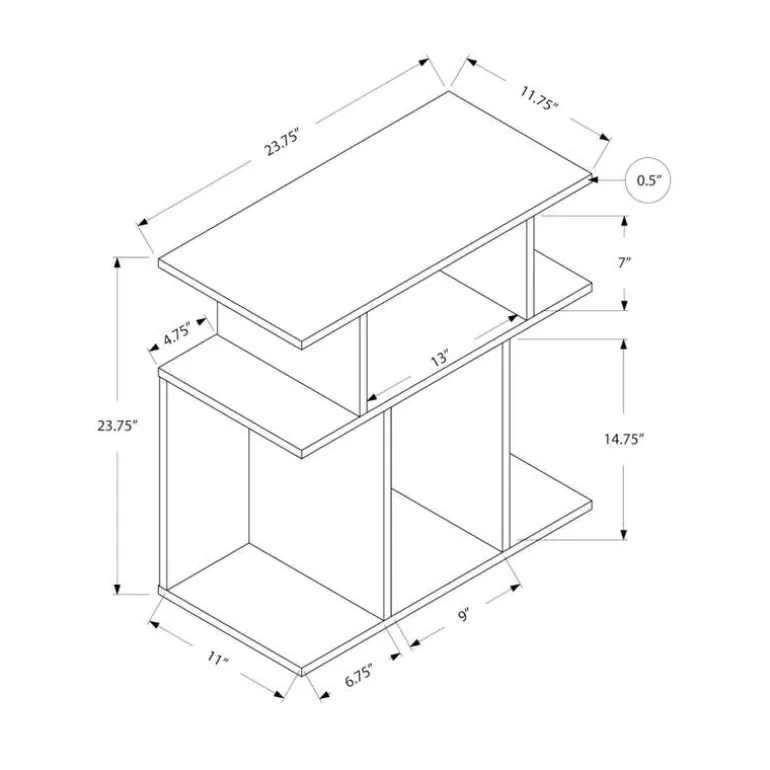Accent table - 24"h / grey - Monarch