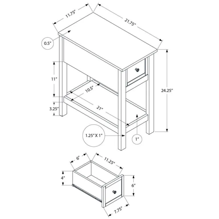 Accent Table - 24"h - Monarch
