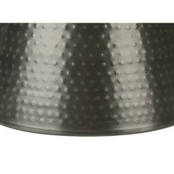 Accent table - 22"h / silver grey iron metal drum end - Monarch