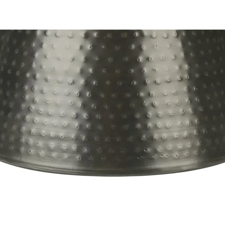 Accent table - 22"h / silver grey iron metal drum end - Monarch