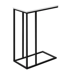 Accent table - 25"h / white / black metal - Monarch