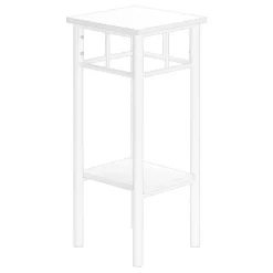 Accent table - 28"h / white / white metal - Monarch