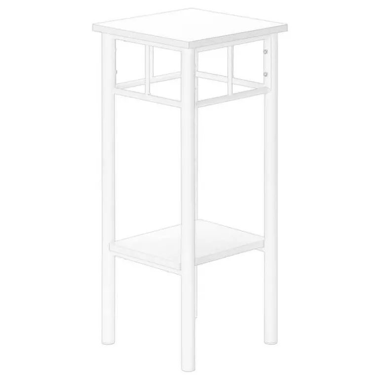 Accent table - 28"h / white / white metal - Monarch