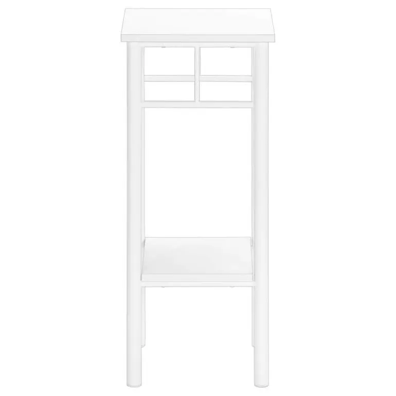 Accent table - 28"h / white / white metal - Monarch