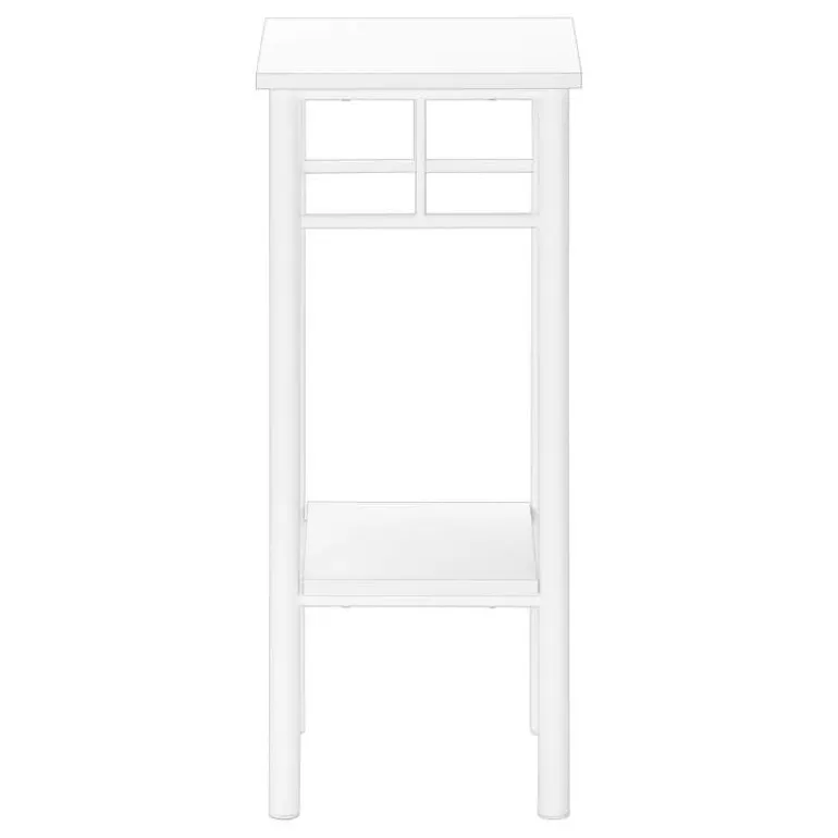 Accent table - 28"h / white / white metal - Monarch