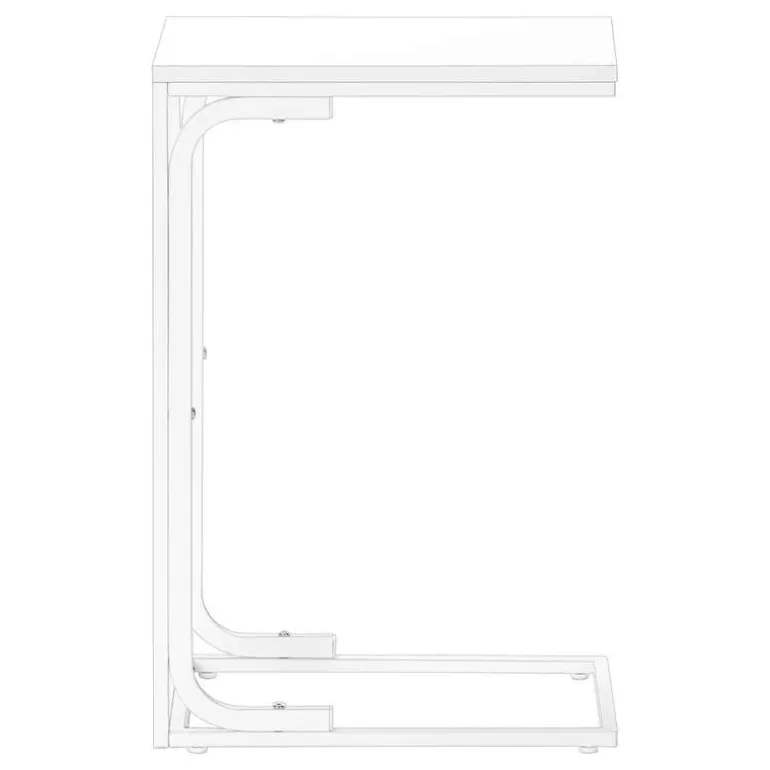 Accent table - 25"h /white / white metal - Monarch