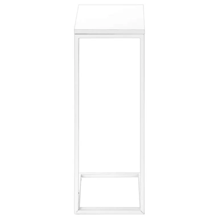 Accent table - 25"h /white / white metal - Monarch