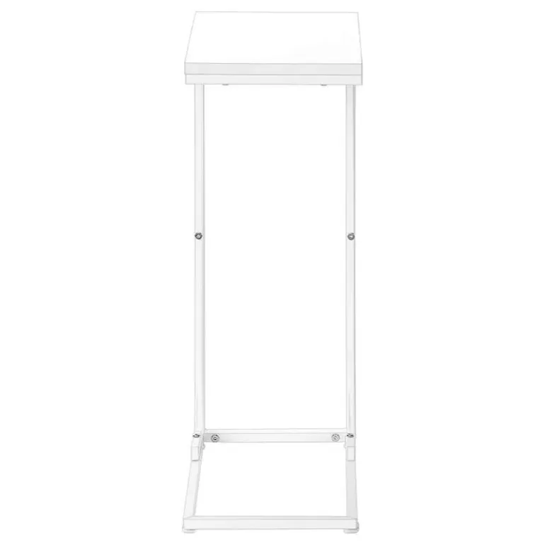 Accent table - 25"h /white / white metal - Monarch
