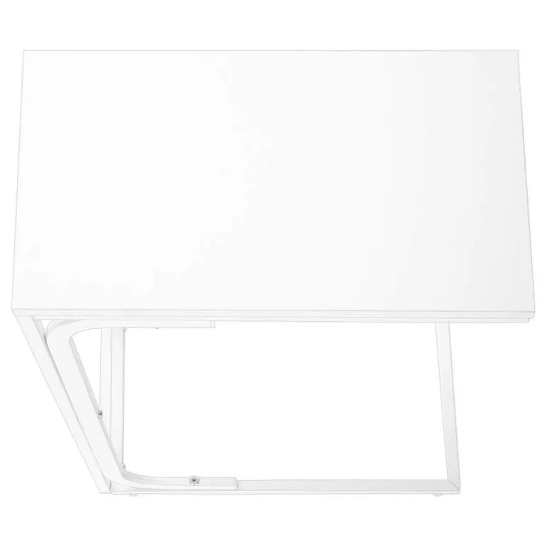 Accent table - 25"h /white / white metal - Monarch