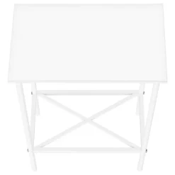 Accent table - 24"h /white / white metal - Monarch