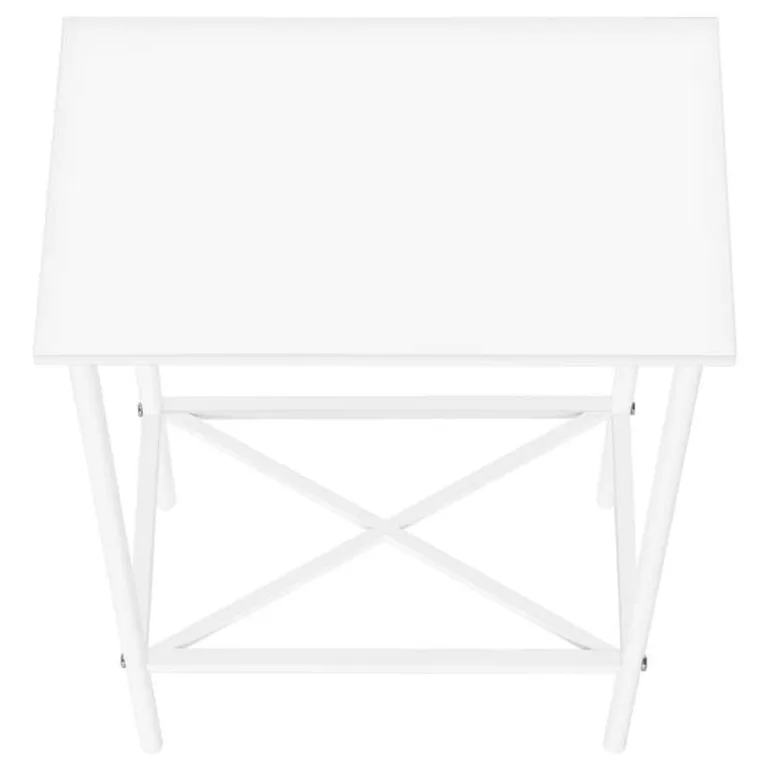 Accent table - 24"h /white / white metal - Monarch