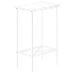 Accent table - 24"h /white / white metal - Monarch