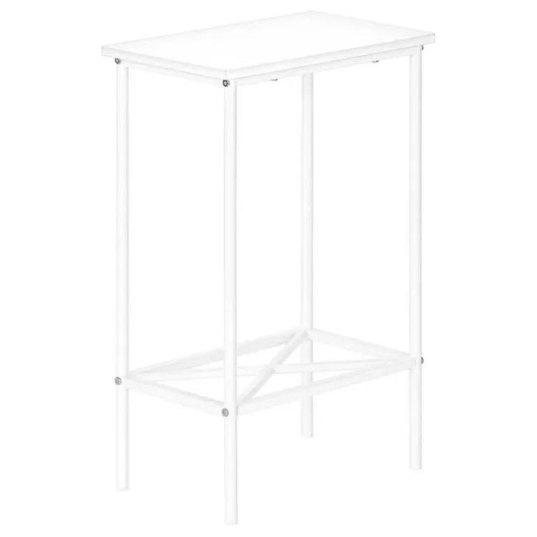 Accent table - 24"h /white / white metal - Monarch