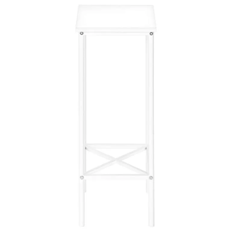 Accent table - 24"h /white / white metal - Monarch