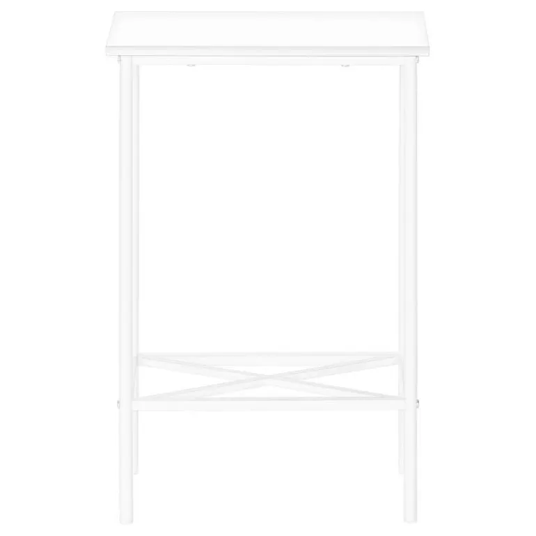 Accent table - 24"h /white / white metal - Monarch