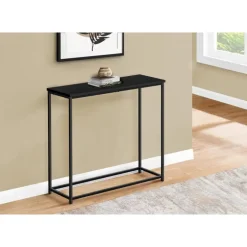 Accent table - 32"l / black / black metal hall console - Monarch