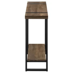 Accent table - 48"l / brown reclaimed wood-look / black - Monarch