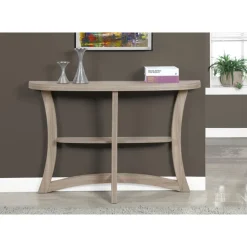 Accent table - 47"l / dark taupe hall console - Monarch