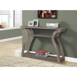 Accent table - 47"l / dark taupe hall console - Monarch