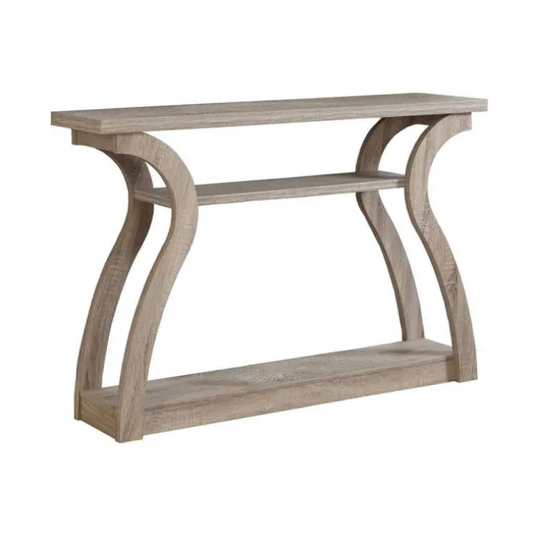 Accent table - 47"l / dark taupe hall console - Monarch