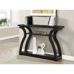 Accent table - 47"l / espresso hall console - Monarch
