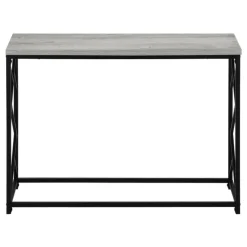 Accent table - 44"l / grey / black metal hall console - Monarch
