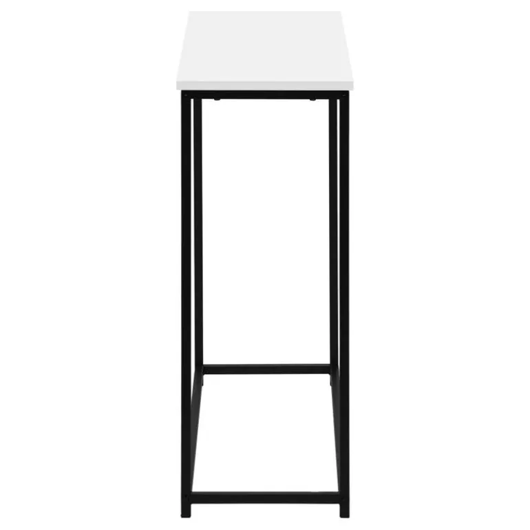 Accent table - 32"l / white / black metal console - Monarch
