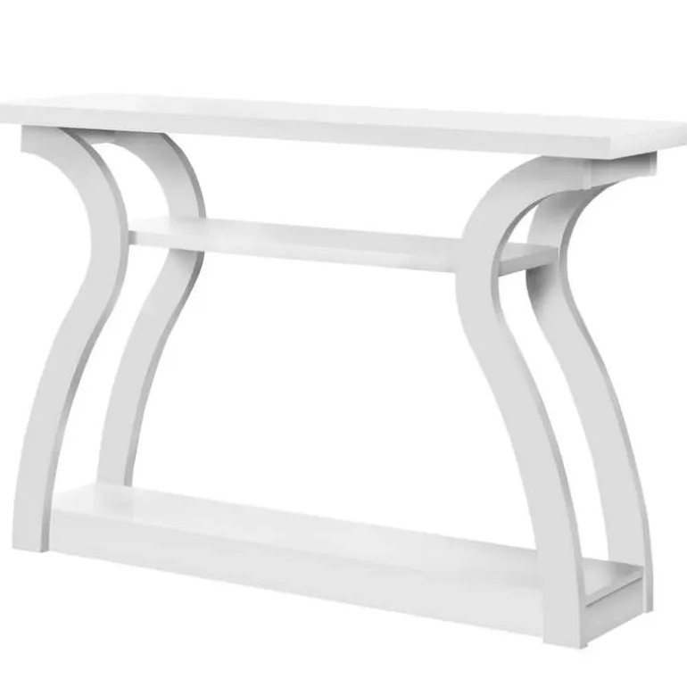 Accent table - 47"l / white hall console - Monarch
