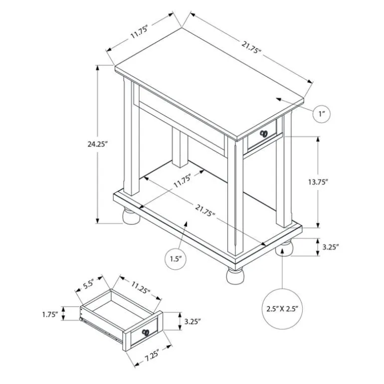 Accent table 24"h - Monarch
