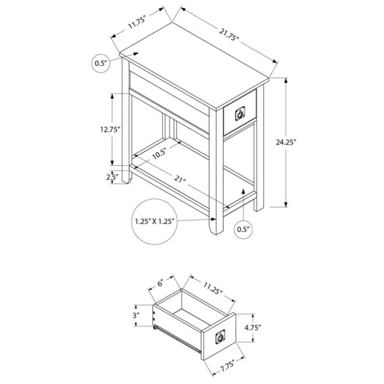 Accent table 24"h - Monarch