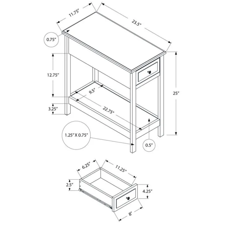 Accent table 25"h - Monarch