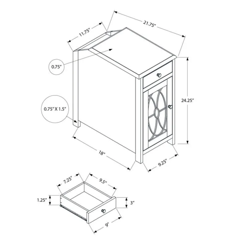 Accent table 24"h - Monarch