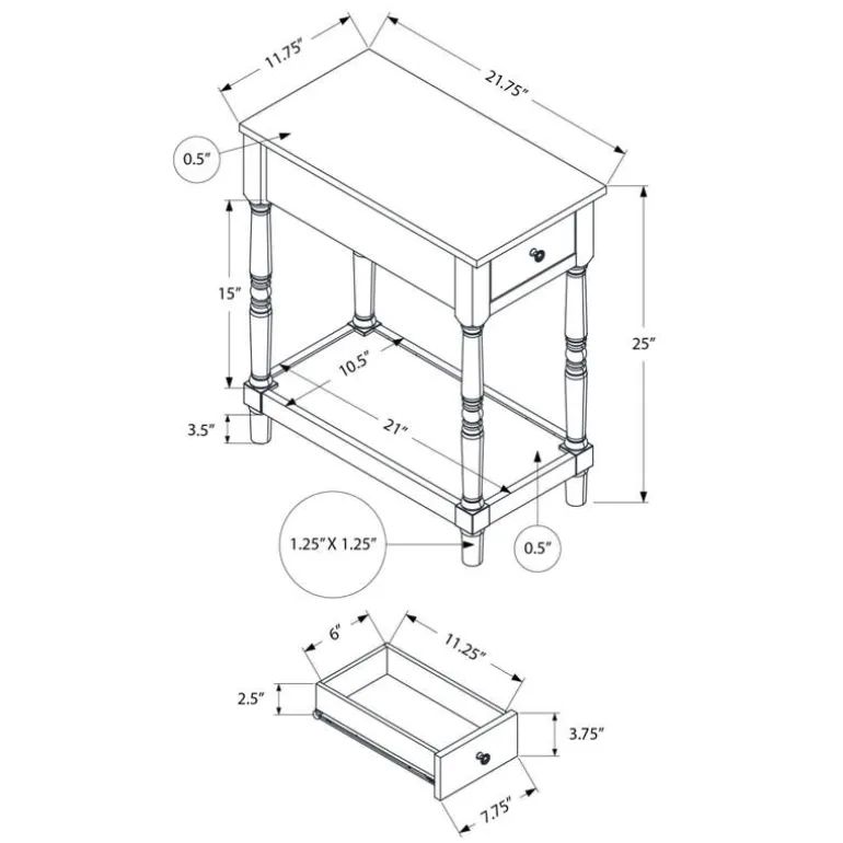 Accent table 24"h - Monarch