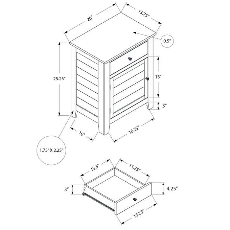 Accent table 25"h - Monarch