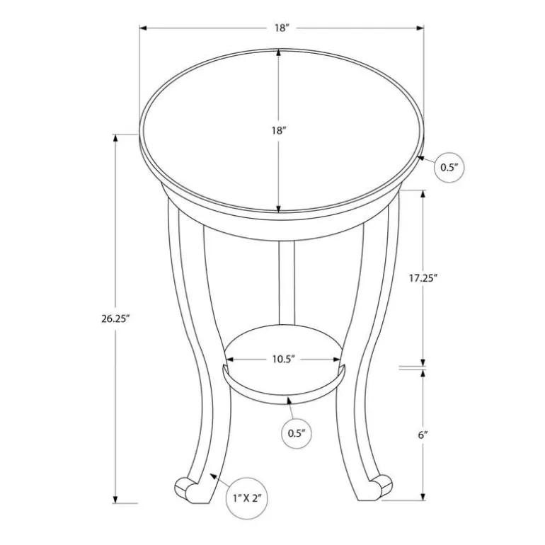 Accent table 24"h - Monarch