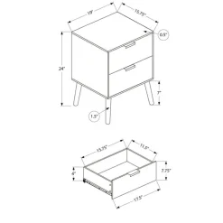 Accent table 24"h with storage - Monarch